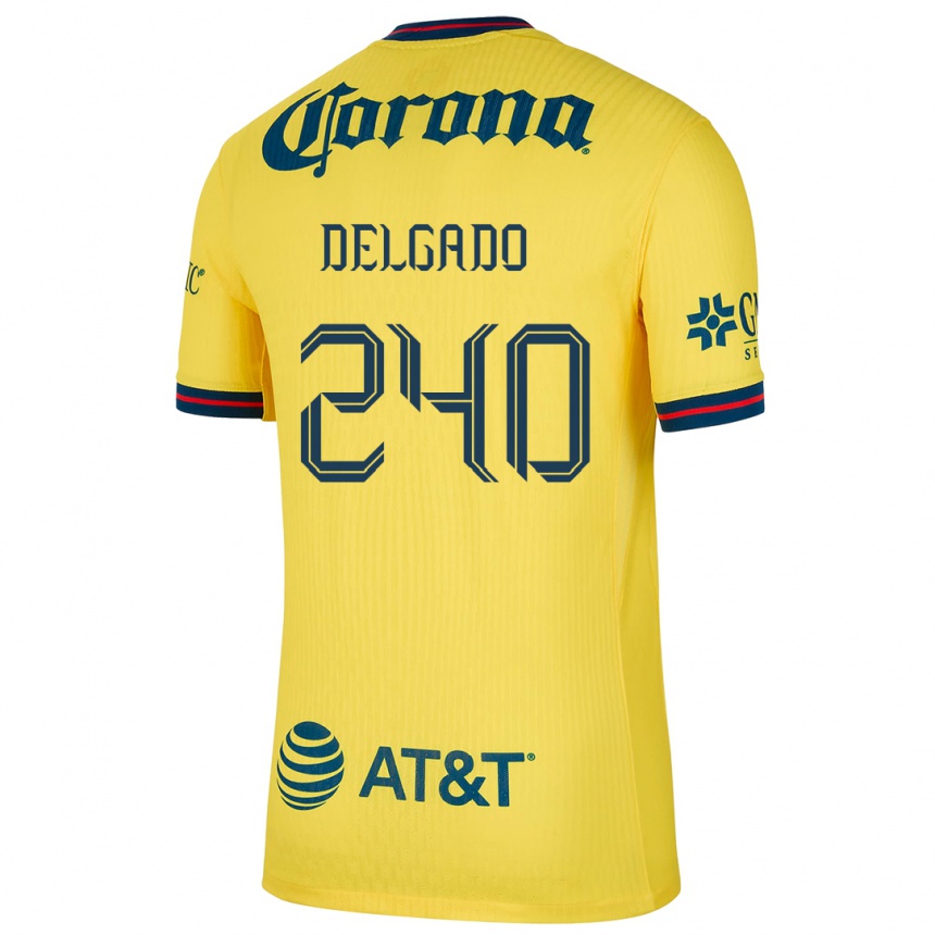 Kids Football Gael Delgado #240 Yellow Blue Home Jersey 2024/25 T-Shirt Canada