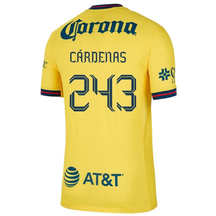 Enfant Football Maillot Alejandro Cárdenas #243 Jaune Bleu Tenues Domicile 2024/25 Canada