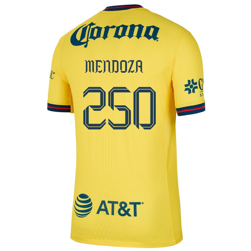 Kids Football Luis Mendoza #250 Yellow Blue Home Jersey 2024/25 T-Shirt Canada