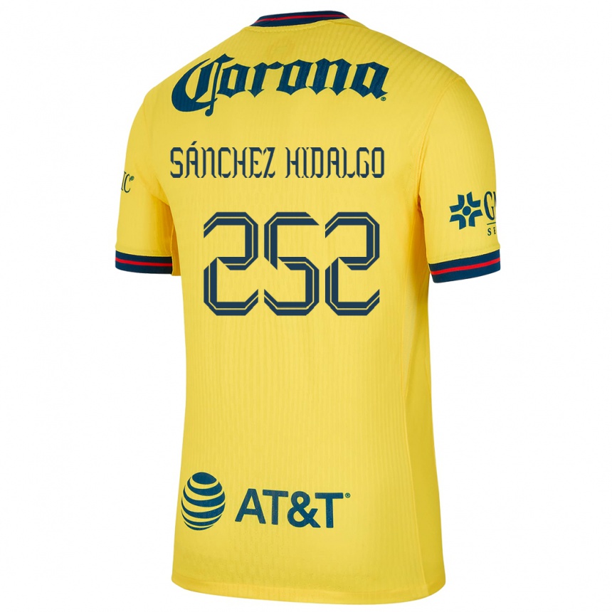 Kids Football Horacio Sánchez Hidalgo #252 Yellow Blue Home Jersey 2024/25 T-Shirt Canada