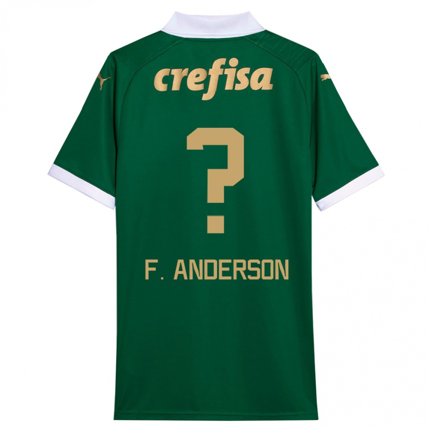 Kids Football Felipe Anderson #0 Green White Home Jersey 2024/25 T-Shirt Canada