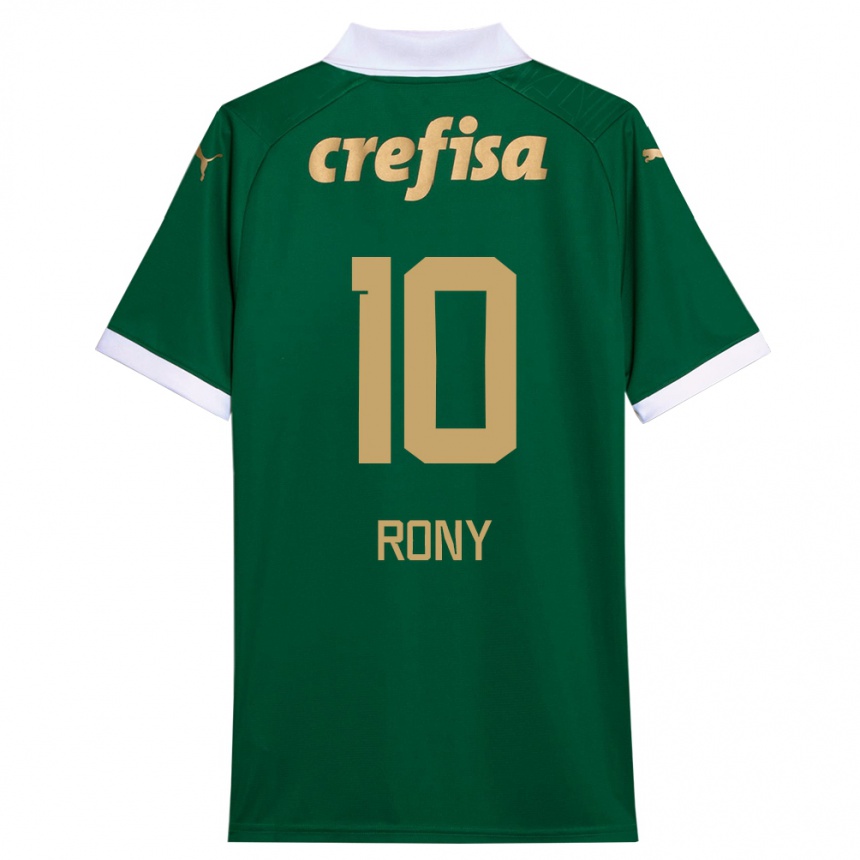 Kids Football Rony #10 Green White Home Jersey 2024/25 T-Shirt Canada