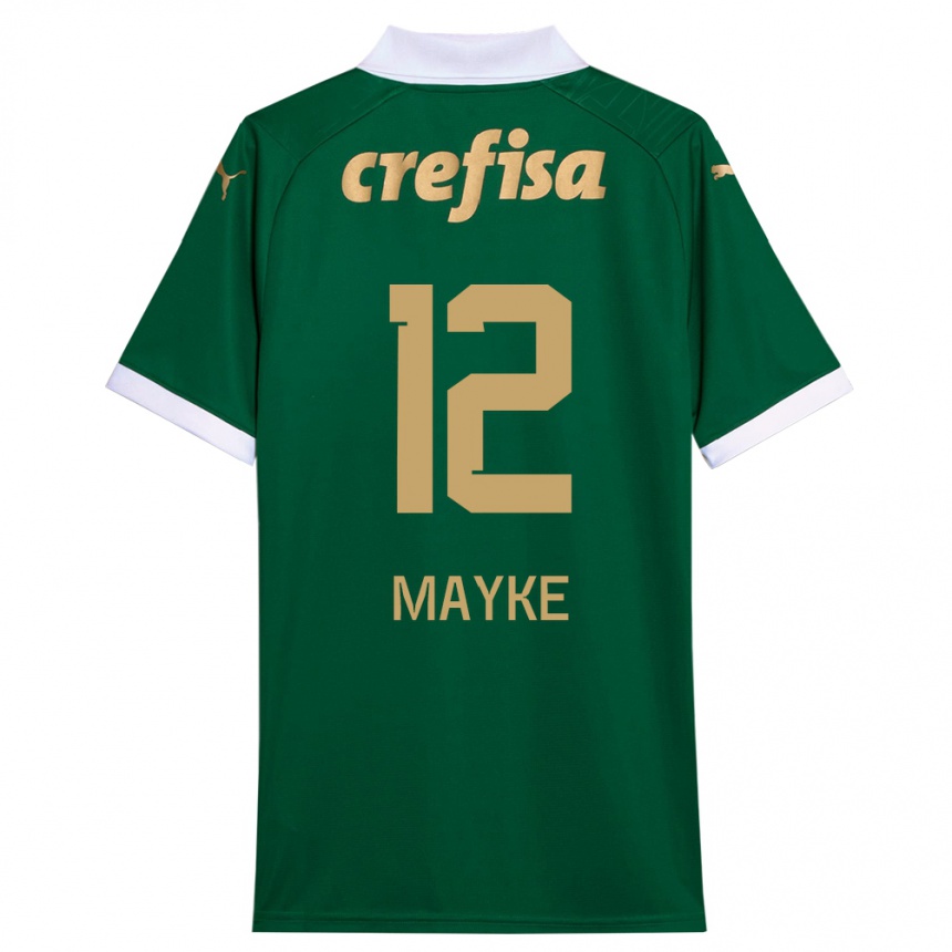 Enfant Football Maillot Mayke #12 Vert Blanc Tenues Domicile 2024/25 Canada