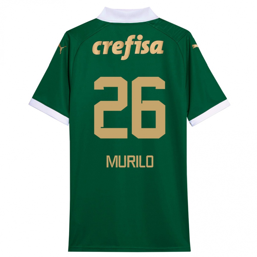 Kids Football Murilo #26 Green White Home Jersey 2024/25 T-Shirt Canada