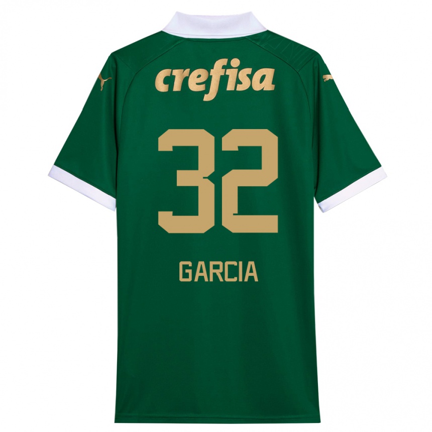 Kids Football Garcia #32 Green White Home Jersey 2024/25 T-Shirt Canada