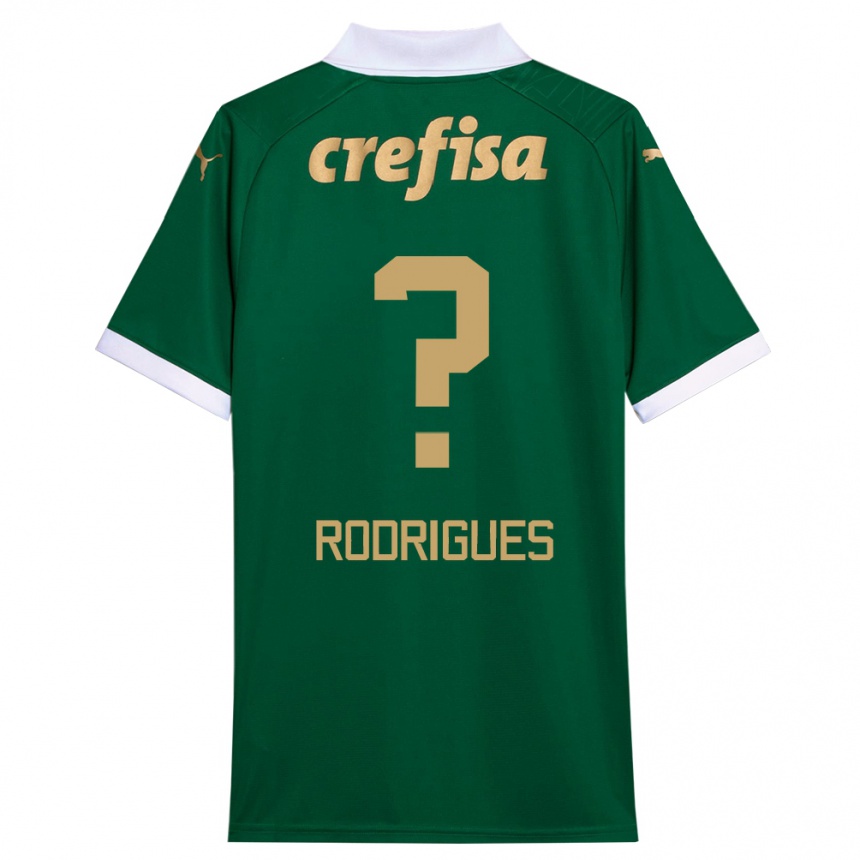 Kids Football César Rodrigues #0 Green White Home Jersey 2024/25 T-Shirt Canada