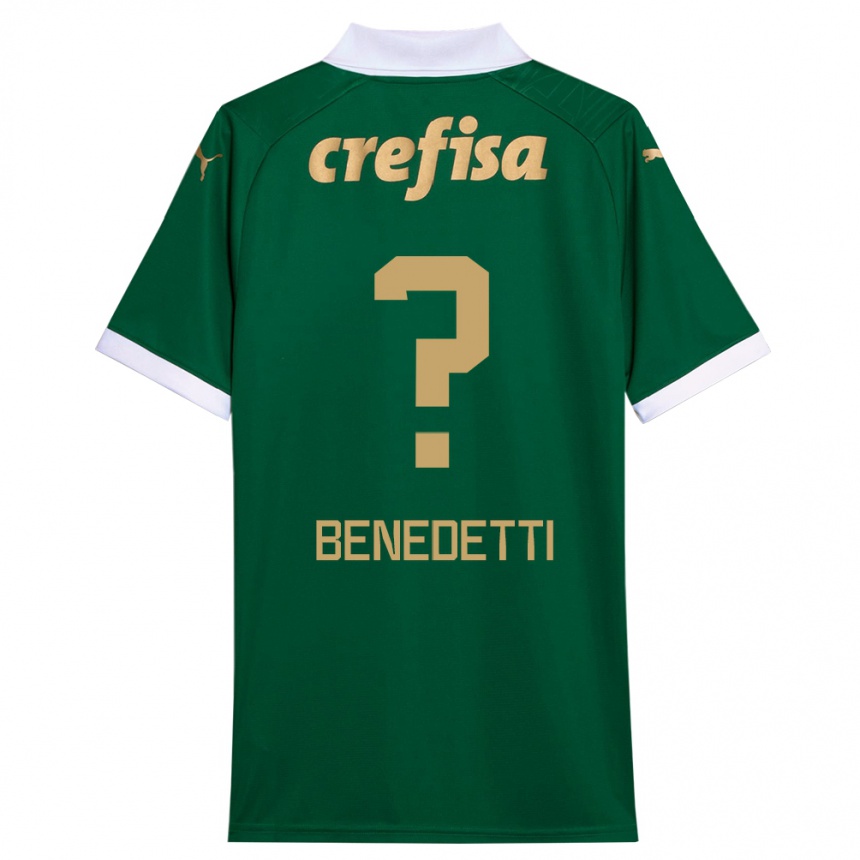 Kids Football Luis Benedetti #0 Green White Home Jersey 2024/25 T-Shirt Canada