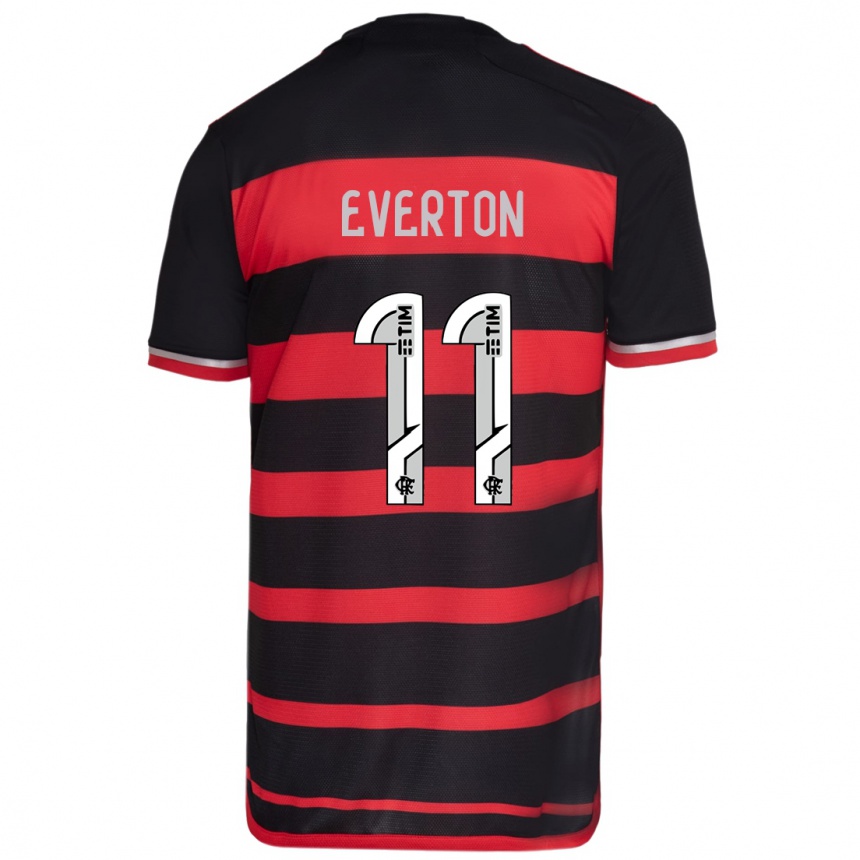 Kids Football Everton #11 Red Black Home Jersey 2024/25 T-Shirt Canada