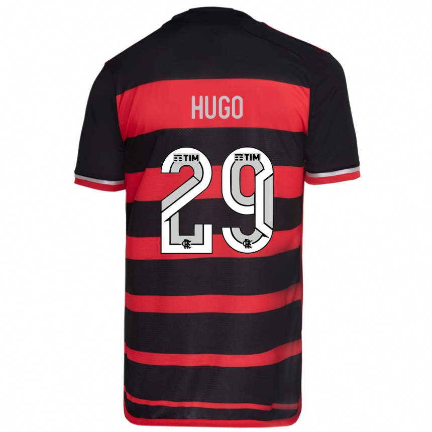 Kids Football Victor Hugo #29 Red Black Home Jersey 2024/25 T-Shirt Canada