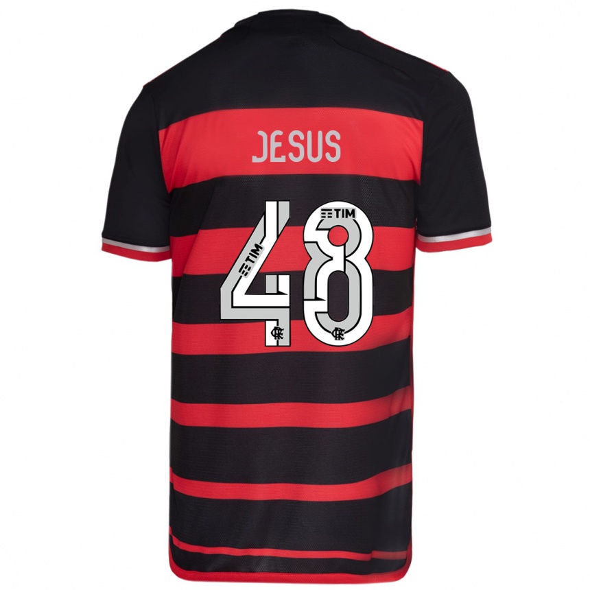 Enfant Football Maillot Igor Jesus #48 Rouge Noir Tenues Domicile 2024/25 Canada