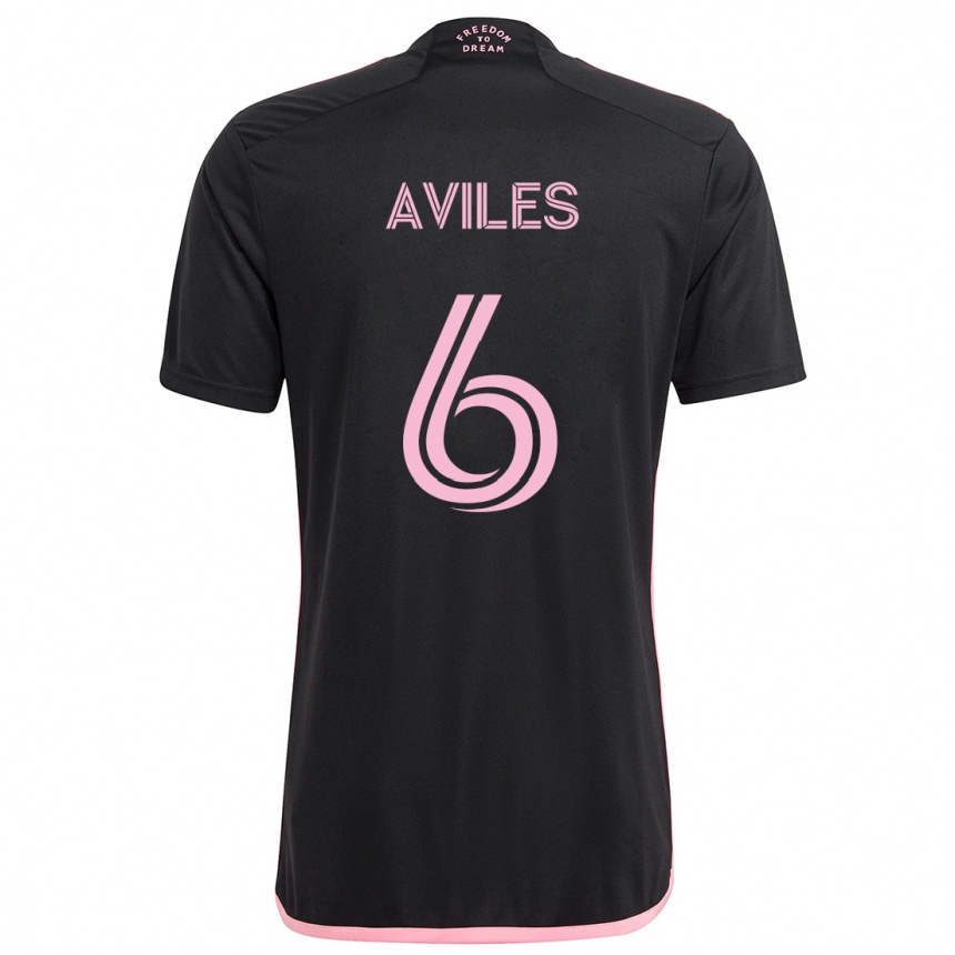 Kids Football Tomás Avilés #6 Black Away Jersey 2024/25 T-Shirt Canada