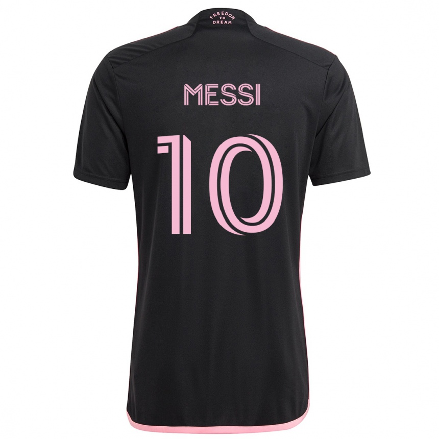 Enfant Football Maillot Lionel Messi #10 Noir Tenues Extérieur 2024/25 Canada