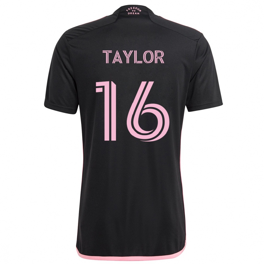 Kids Football Robert Taylor #16 Black Away Jersey 2024/25 T-Shirt Canada