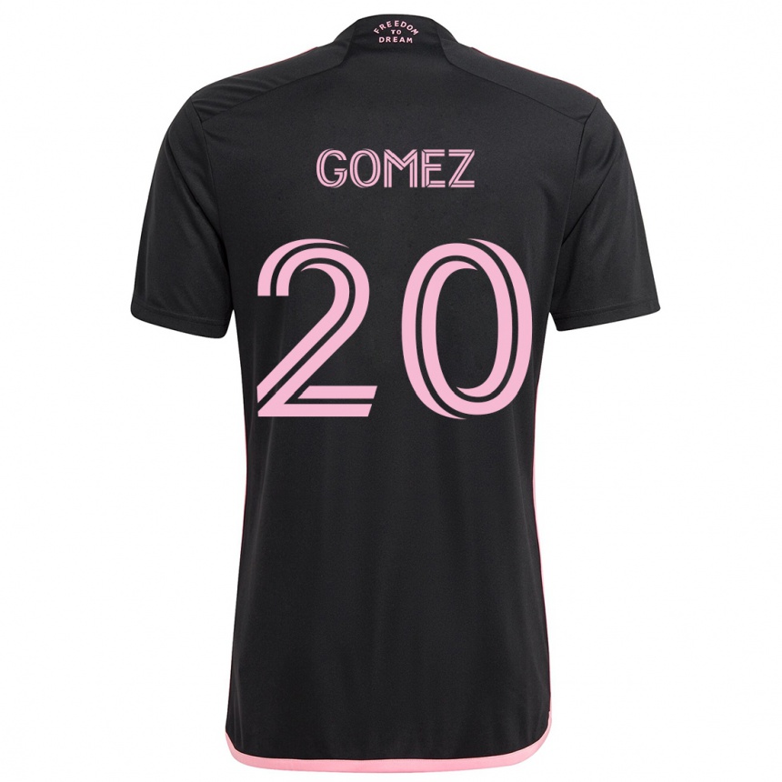 Kids Football Diego Gómez #20 Black Away Jersey 2024/25 T-Shirt Canada