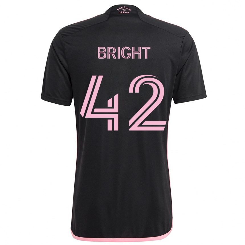 Enfant Football Maillot Yannick Bright #42 Noir Tenues Extérieur 2024/25 Canada