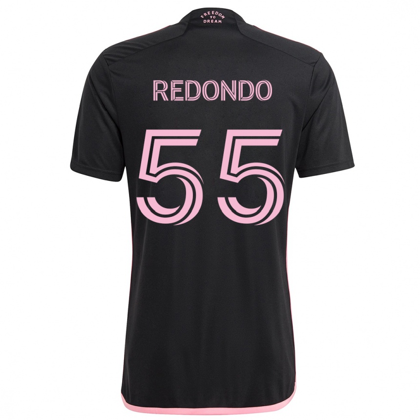 Kids Football Federico Redondo #55 Black Away Jersey 2024/25 T-Shirt Canada