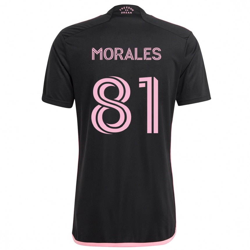 Kids Football Santiago Morales #81 Black Away Jersey 2024/25 T-Shirt Canada