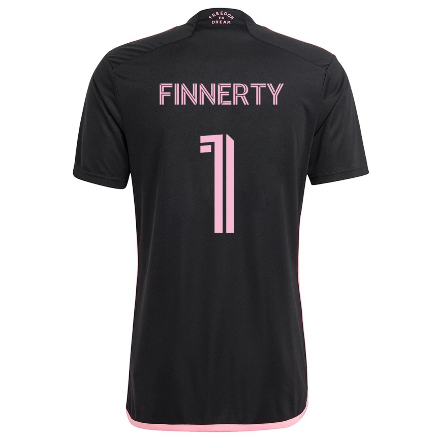 Kids Football Owen Finnerty #1 Black Away Jersey 2024/25 T-Shirt Canada