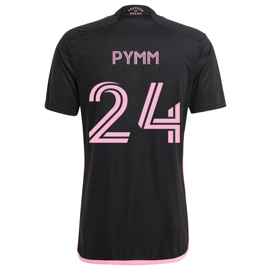 Kids Football Jack Pymm #24 Black Away Jersey 2024/25 T-Shirt Canada