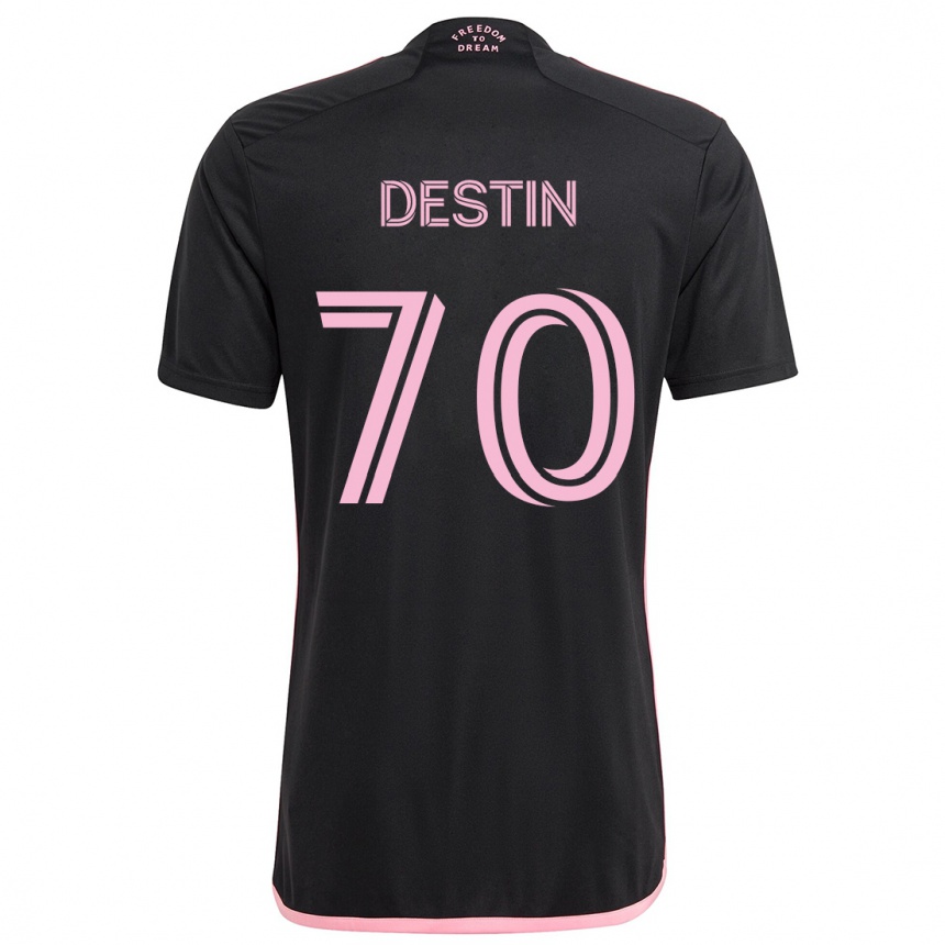 Kids Football Bryan Destin #70 Black Away Jersey 2024/25 T-Shirt Canada