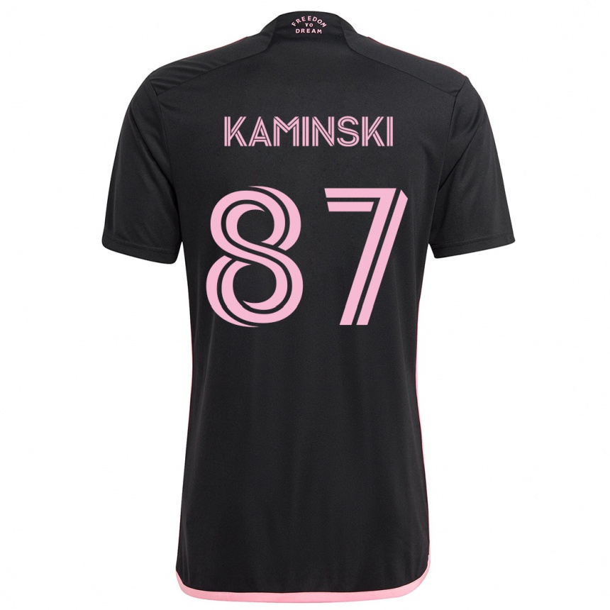 Kids Football Brett Kaminski #87 Black Away Jersey 2024/25 T-Shirt Canada