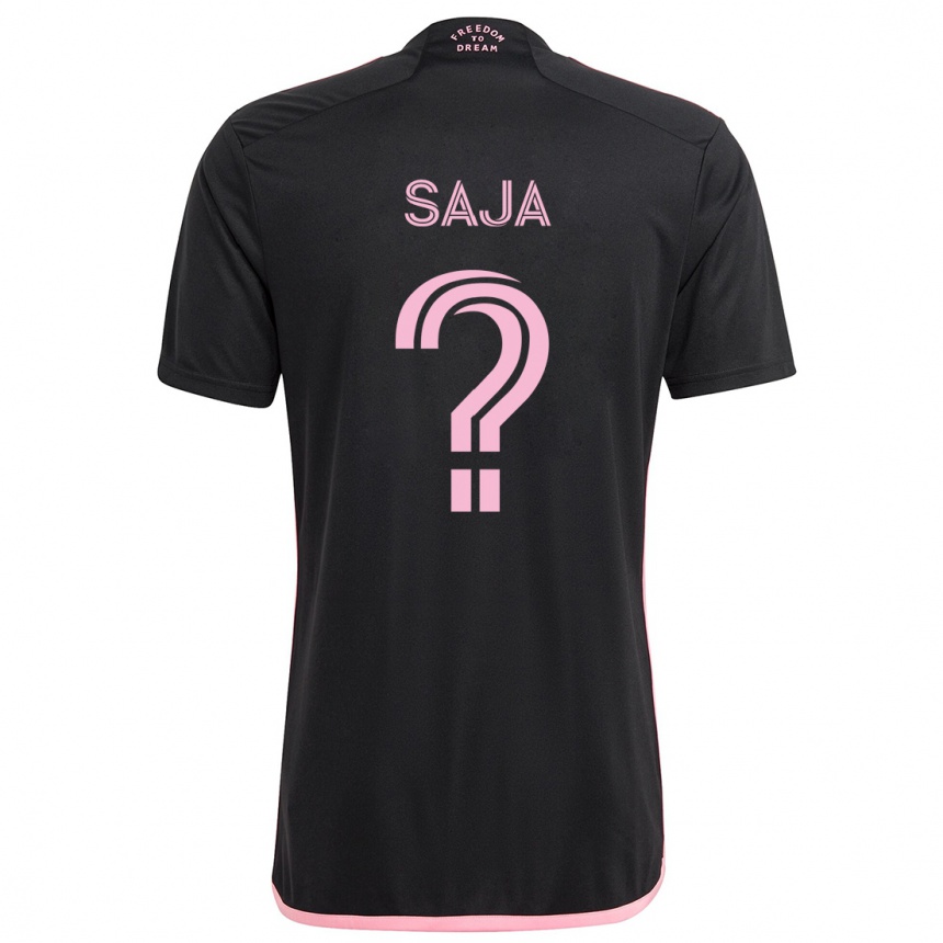 Kids Football Mateo Saja #0 Black Away Jersey 2024/25 T-Shirt Canada