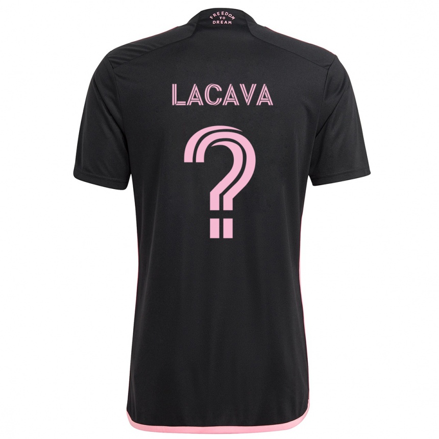 Kids Football Jake Lacava #0 Black Away Jersey 2024/25 T-Shirt Canada