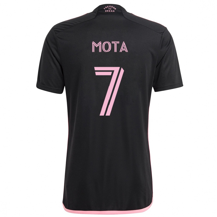 Kids Football Jean Mota #7 Black Away Jersey 2024/25 T-Shirt Canada