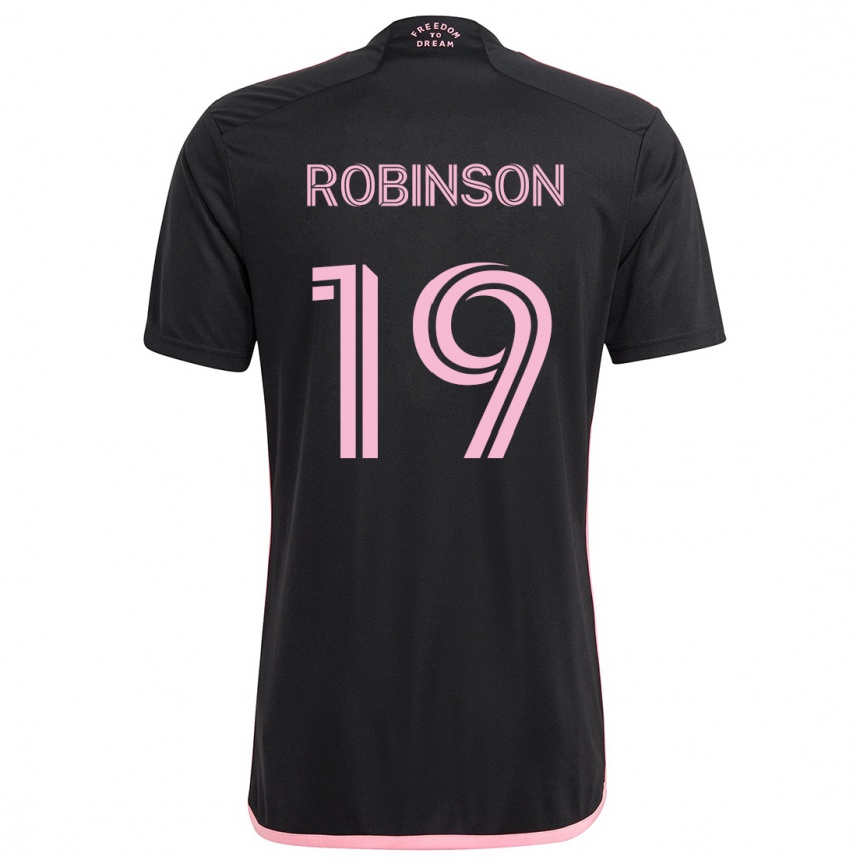 Kids Football Robbie Robinson #19 Black Away Jersey 2024/25 T-Shirt Canada