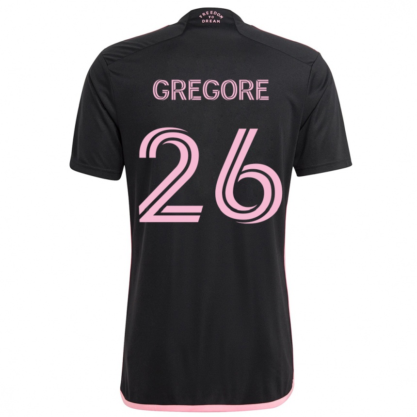 Kids Football Gregore #26 Black Away Jersey 2024/25 T-Shirt Canada