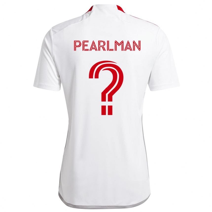 Enfant Football Maillot Adam Pearlman #0 Blanc Rouge Tenues Extérieur 2024/25 Canada