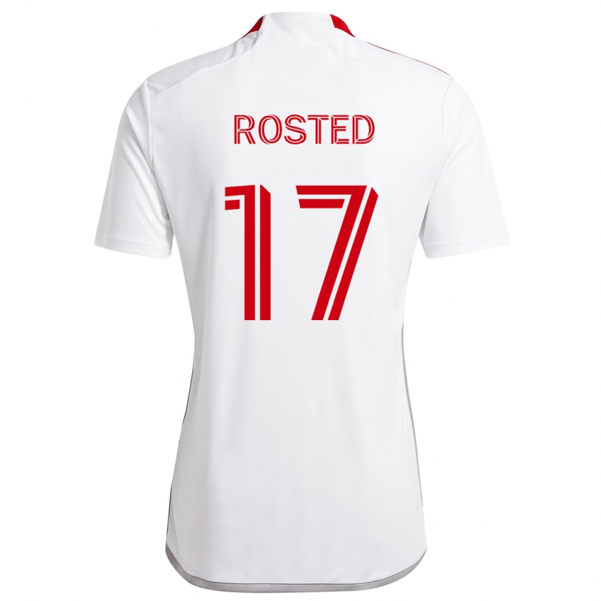 Kids Football Sigurd Rosted #17 White Red Away Jersey 2024/25 T-Shirt Canada