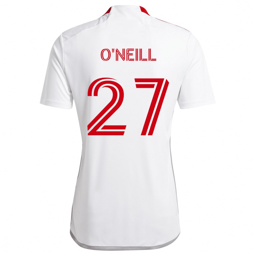 Kids Football Shane O'neill #27 White Red Away Jersey 2024/25 T-Shirt Canada