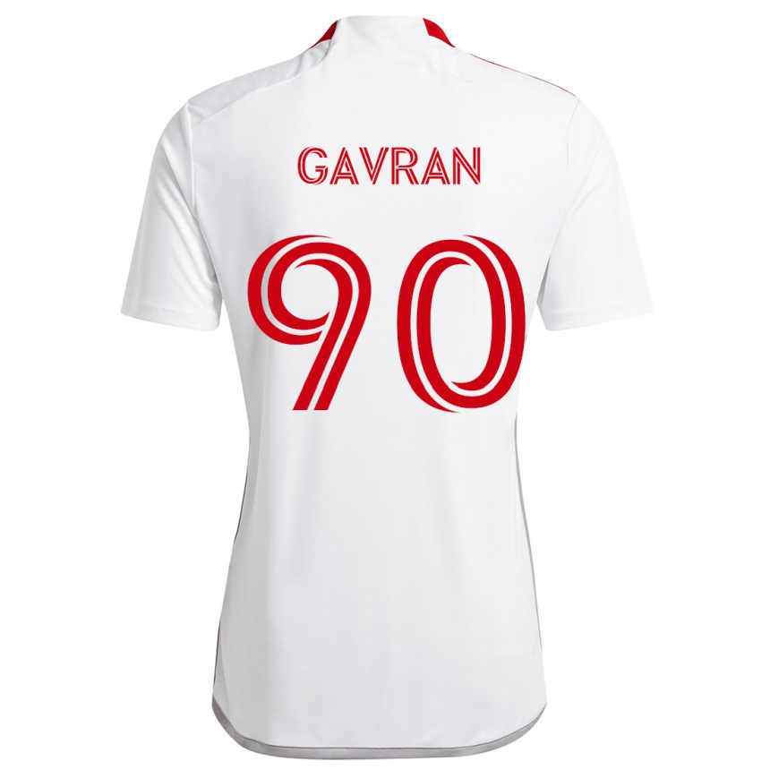 Enfant Football Maillot Luka Gavran #90 Blanc Rouge Tenues Extérieur 2024/25 Canada