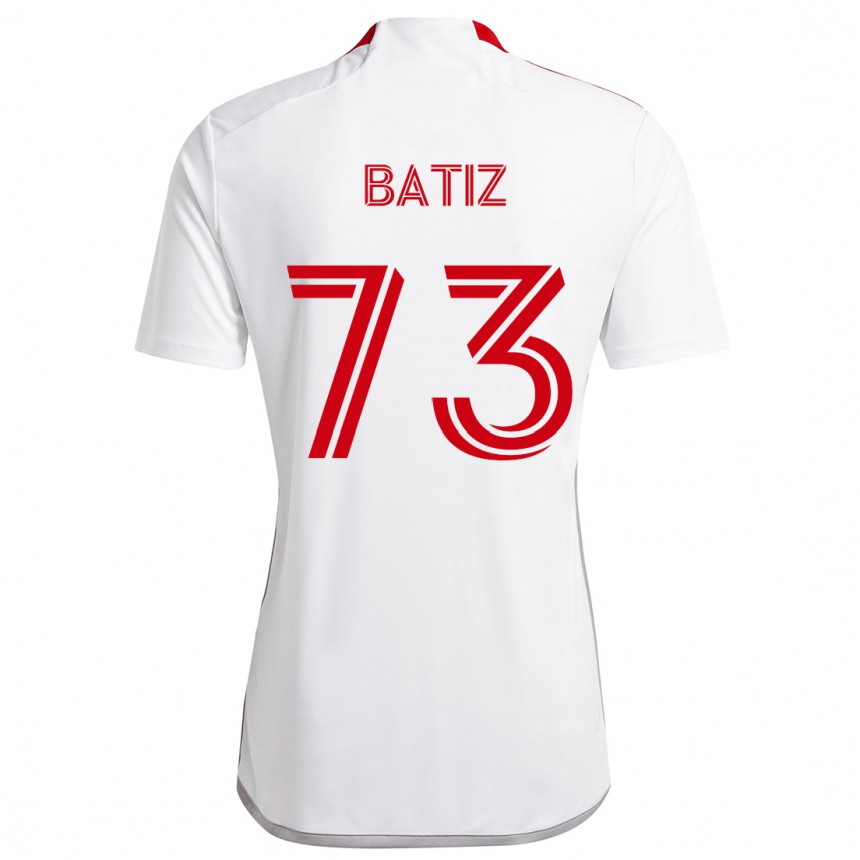 Kids Football Jesus Batiz #73 White Red Away Jersey 2024/25 T-Shirt Canada