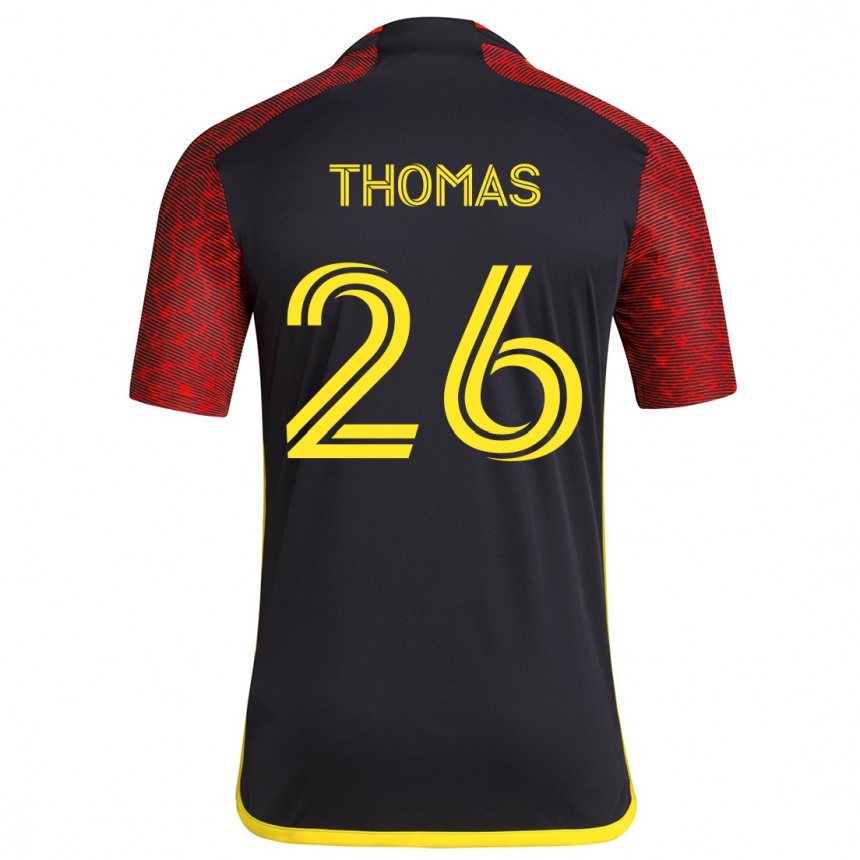 Kids Football Andrew Thomas #26 Red Black Away Jersey 2024/25 T-Shirt Canada