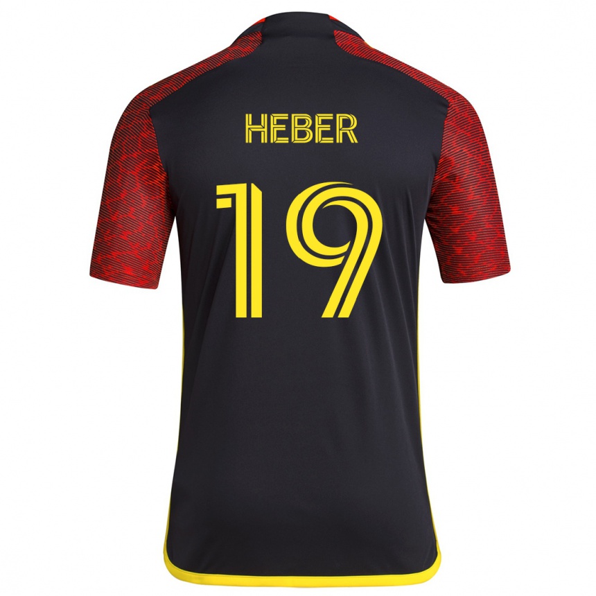 Kids Football Héber #19 Red Black Away Jersey 2024/25 T-Shirt Canada