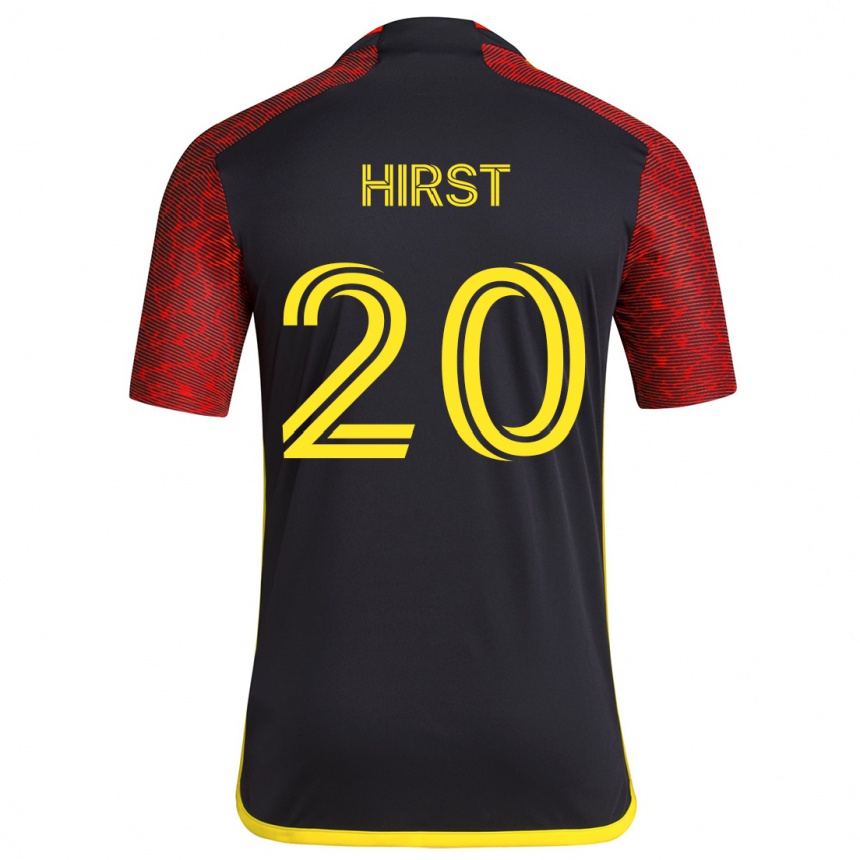 Kids Football Sophie Hirst #20 Red Black Away Jersey 2024/25 T-Shirt Canada