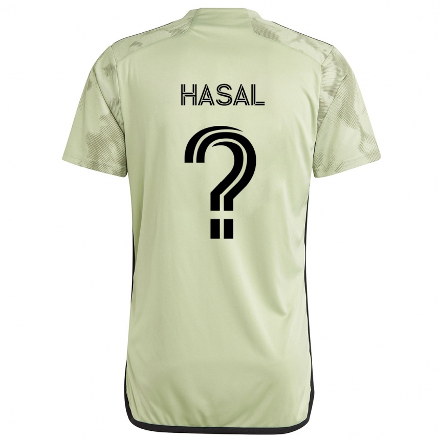 Kids Football Thomas Hasal #0 Light Green Away Jersey 2024/25 T-Shirt Canada