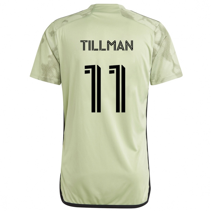 Kids Football Timothy Tillman #11 Light Green Away Jersey 2024/25 T-Shirt Canada