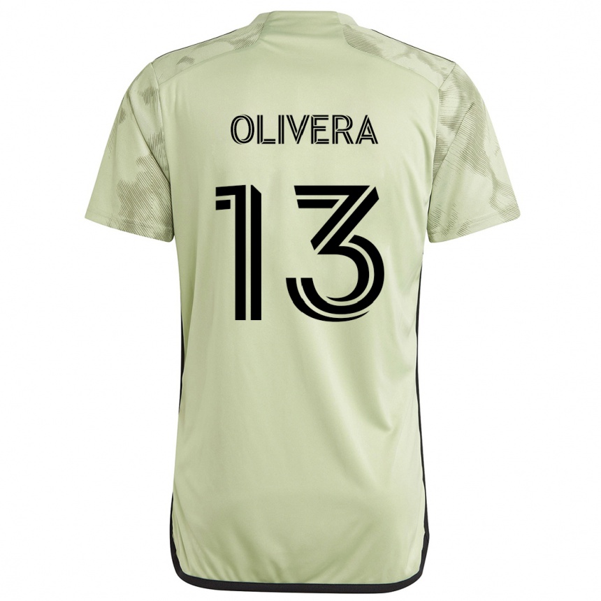 Enfant Football Maillot Cristian Olivera #13 Vert Clair Tenues Extérieur 2024/25 Canada