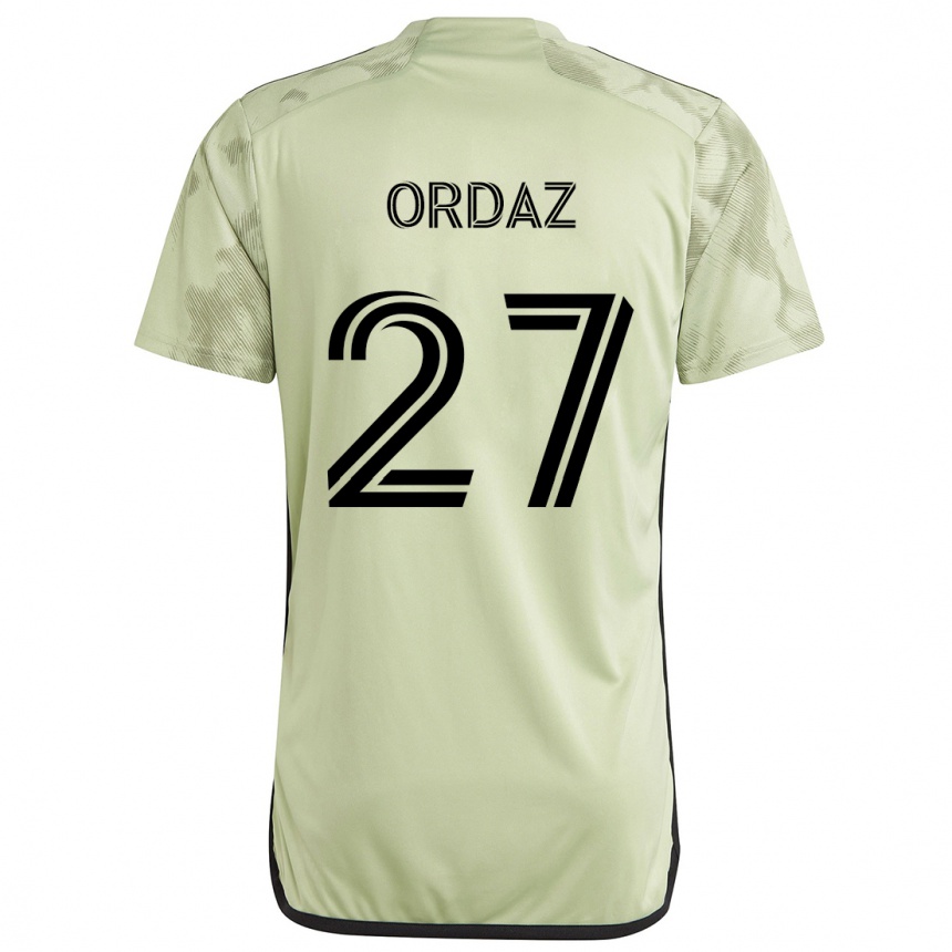 Kids Football Nathan Ordaz #27 Light Green Away Jersey 2024/25 T-Shirt Canada