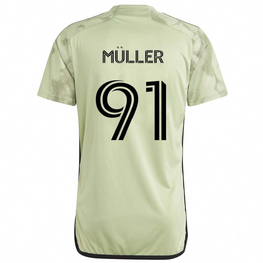 Enfant Football Maillot Luis Müller #91 Vert Clair Tenues Extérieur 2024/25 Canada