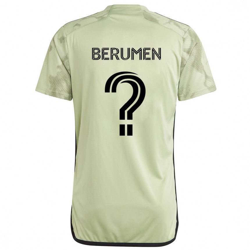 Kids Football Eddy Berumen #0 Light Green Away Jersey 2024/25 T-Shirt Canada