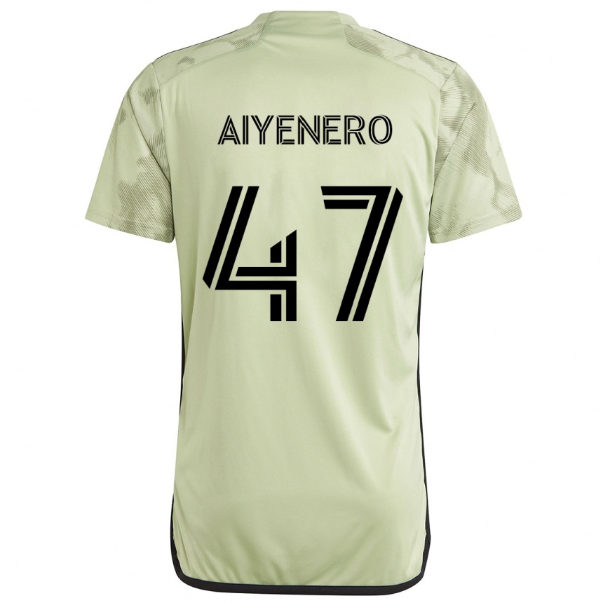 Enfant Football Maillot Marius Aiyenero #47 Vert Clair Tenues Extérieur 2024/25 Canada