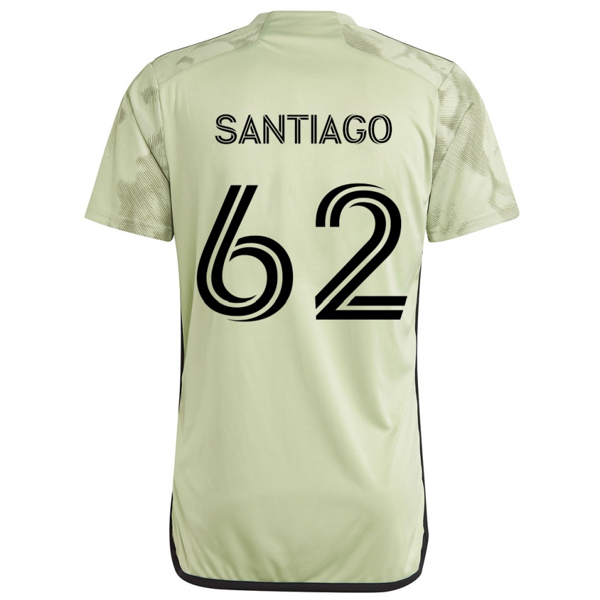 Kids Football Joshua Santiago #62 Light Green Away Jersey 2024/25 T-Shirt Canada