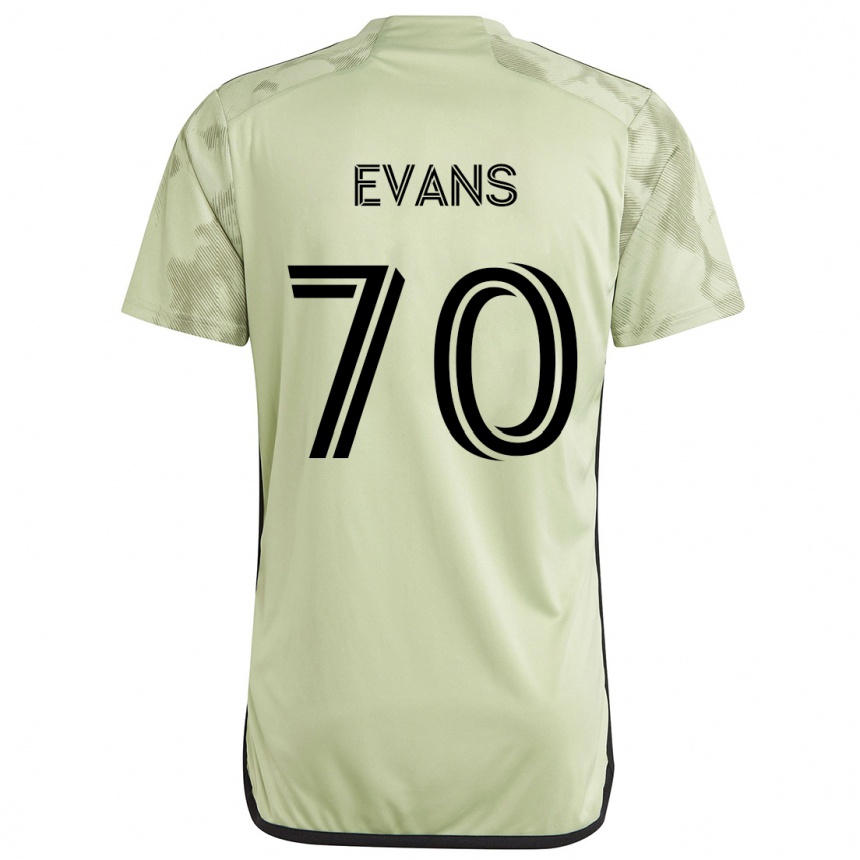 Enfant Football Maillot Matthew Evans #70 Vert Clair Tenues Extérieur 2024/25 Canada