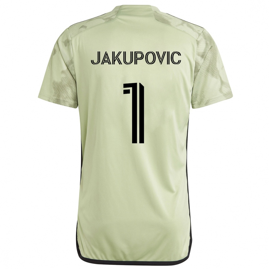 Enfant Football Maillot Eldin Jakupović #1 Vert Clair Tenues Extérieur 2024/25 Canada