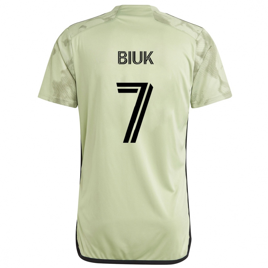 Kids Football Stipe Biuk #7 Light Green Away Jersey 2024/25 T-Shirt Canada