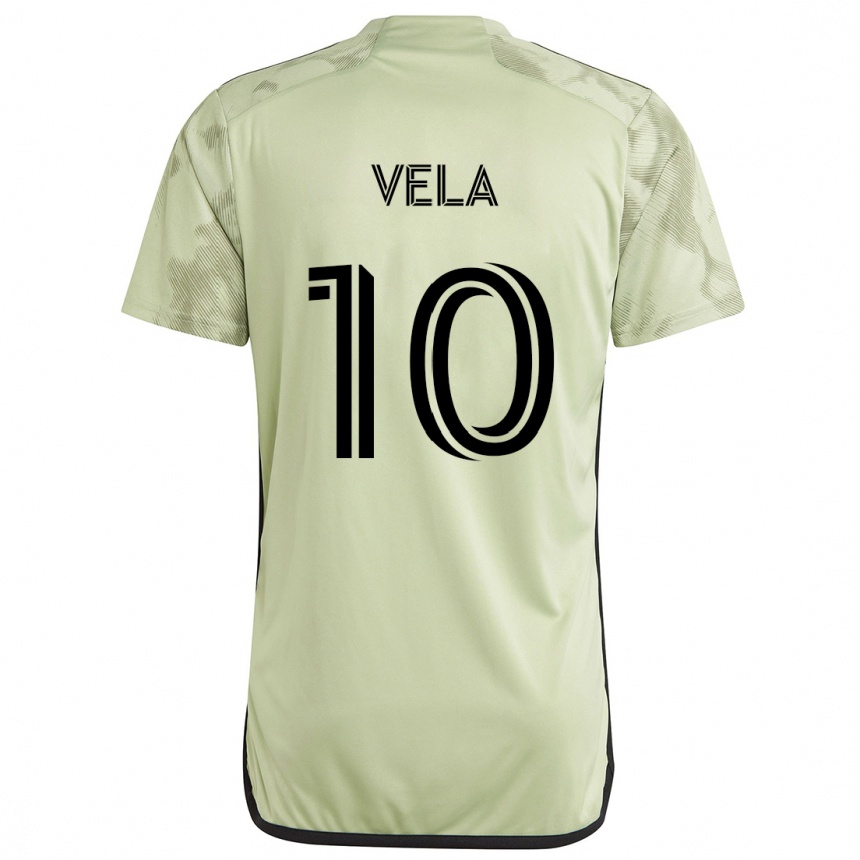 Enfant Football Maillot Carlos Vela #10 Vert Clair Tenues Extérieur 2024/25 Canada